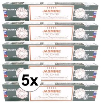 5x Nag Champa Wierook Jasmine 15 Gram - Wierookstokjes