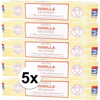 5x Nag Champa Wierook Vanilla 15 Gram - Wierookstokjes