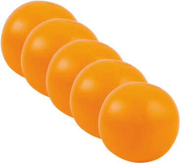 5x Opblaasbare strandbal oranje 30 cm