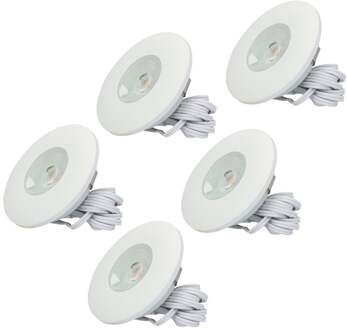 5x Pavo - LED Inbouwspots Badkamer IP44 Wit