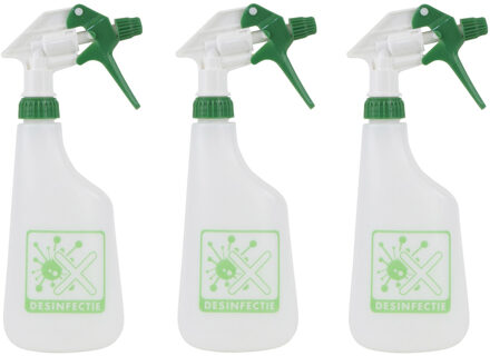 5x Plantenspuiten/waterspuiten 0,6 liter desinfectie spray - Waterverstuivers/watersproeiers - Desinfectiespray houder - Plantenverzorging