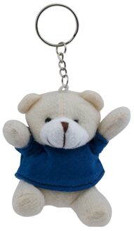 5x Pluche teddybeer knuffels sleutelhangers blauw 8 cm - Beren dieren sleutelhangers - Speelgoed voor kinderen