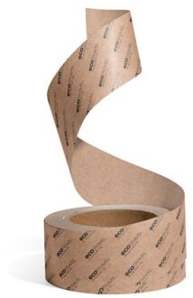 5x rollen eco tape met logo - netjes verpakkingen afsluiten met duurzame tape (5 st) drukken