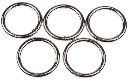 5x Ronde Karabijnhaak Camping Spring Snap Clip Hook Sleutelhanger Sleutelhanger 15Mm-49Mm 40mm