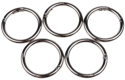 5x Ronde Karabijnhaak Camping Spring Snap Clip Hook Sleutelhanger Sleutelhanger 15Mm-49Mm
