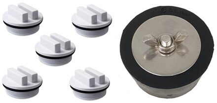 5x Schroefdraad Zwembad Spa Filter Afvoer Plug Met O-Ring & 1 Pcs Rubber Stopper Plug Zwembad winterizing Plug