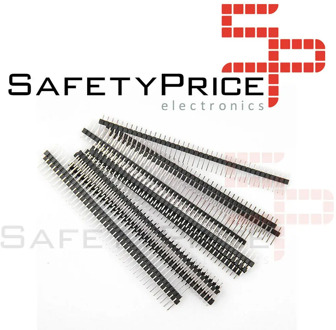 5x single pin Strip 1x40 pin Black row male soldar Arduino 40 pin