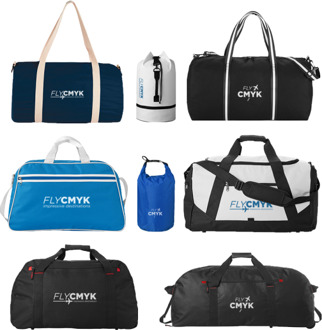 5x sporttassen bedrukken met logo of eigen ontwerp drukken