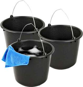 5x Stevige huishoud emmer 12 liter - Action products