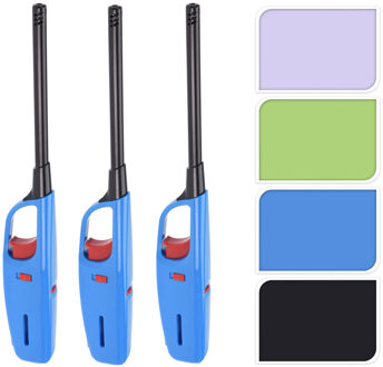5x stuks gas/bbq/keuken/kaarsen aanstekers van 32 cm - Kinderslot