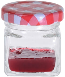 5x stuks Jam weck potjes met draaideksel 50 ml - Weckpotten Multikleur