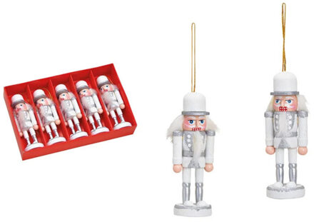 5x stuks kersthangers notenkrakers poppetjes/soldaten 11 cm
