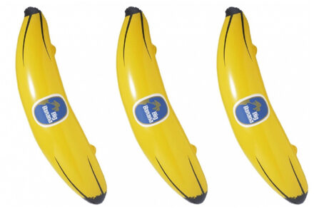 5x Stuks opblaasbare banaan/bananen van 100 cm - Opblaas figuren voor strand, carnaval of zwembad