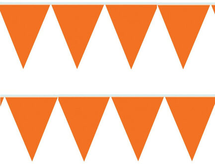 5x stuks oranje vlaggenlijn 5 meter