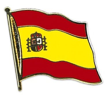 5x stuks Pin broche van Vlag Spanje/Spaanse vlag