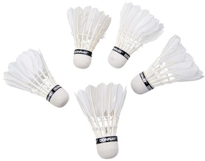 5x Veren badminton shuttles wit - Badmintonshuttles