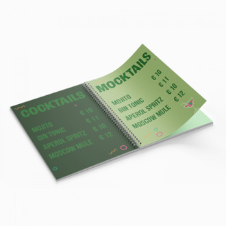 5x wire-o menukaarten drukken (5 st) drukken