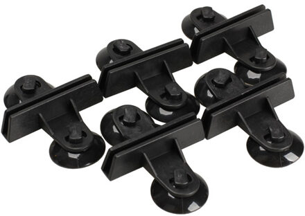5x Zwart Plastic Divider Sheet Holder Zuignappen Voor Aquarium Fish Tank E2shopping