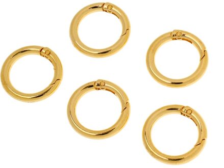5X28Mm Ronde Karabijnhaak Camping Spring Snap Clip Hook Sleutelhanger Sleutelhanger Klimmen goud