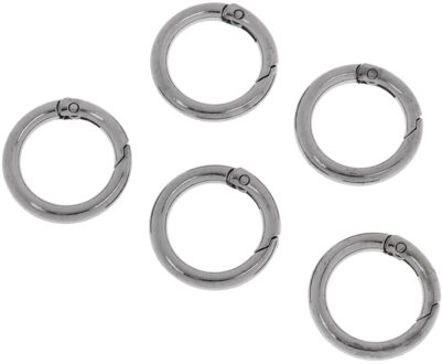 5X28Mm Ronde Karabijnhaak Camping Spring Snap Clip Hook Sleutelhanger Sleutelhanger Klimmen zwart