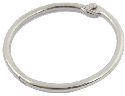 5X4 Cm Sleutelhanger Diameter Circulaire Metalen Clip Leaf Ring Zilver