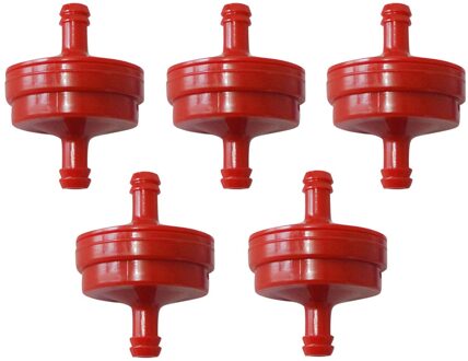 5xGenuine Inline Brandstof Filter Rood Past Briggs & Stratton 298090 395018 Grasmaaier