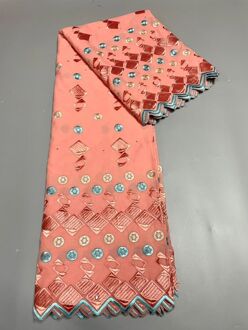 5Yard Zwitserse Kant Stof Zware Kralen Borduren Afrikaanse 100% Katoen Stoffen Zwitserse Voile Kant Populaire Dubai Stijl 4