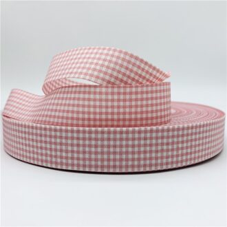 5Yards/Lot 25Mm Katoen Plaid Lint Grid Gedrukt Lint Voor Thuis Bruiloft Kerst Decoratie Diy Cadeaupapier 05