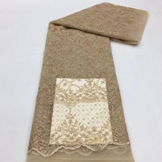 (5Yards/Pc) Furry Threads Geborduurd Franse Netto Kant Wijn Rode Afrikaanse Tule Kant Stof Met Pailletten Voor Party FZZ070 1 zoals de afbeelding