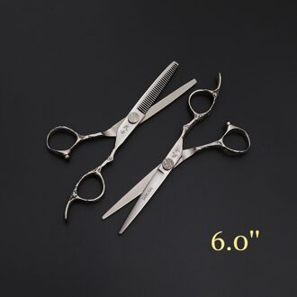 6.0 Japan Professionele Haar Schaar Kappers Schaar Haar Knippen Schaar Kapper Schaar Dunner Schaar Kapper 2 scissors