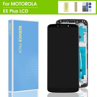 6.0 ''Originele Voor Motorola Moto E5 Plus XT1924 Lcd Touch Screen Digitizer Met Frame Pantalla Voor Moto E5 plus Display goud nee kader