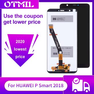 6.0 "Voor Huawei P Smart Originele Lcd Touch Screen Digitizer Voor Huawei Genieten 7S Fig LX3 l21 LX1 Lcd Vervangen Gereedschap zwart nee kader