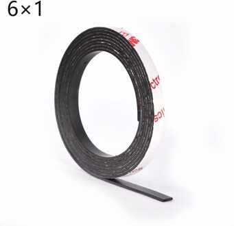 6*1 10 Meters zelfklevende Flexibele Magnetische Strip 3 M Rubber magneet Tape breedte 6mm dikte 1mm 6mm x 1mm