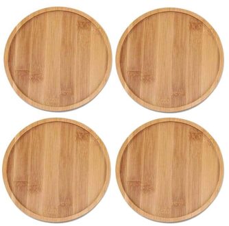 6.1 Inch Ronde Bamboe Planten Ronde Plant Schotel Plant Pot Lade Voor Indoor En Outdoor Planten