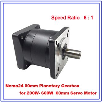 6:1 Snelheid Verhouding Nema24 60mm Planetaire Versnellingsbak Reducer As 14mm Carbon Staal Gear voor 200W 400W 600W Servomotor