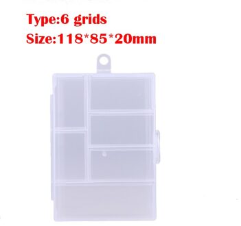 6/10/12 vissen Lokken Vakken Storage Case Doos Plastic Vissen Lokken Spoon Hook Bait Tackle Box Pesca isca Vishaak Doos 6 grids