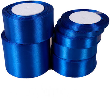 6/10/15/20/25/30/40/50 Mm Breed 25 Yards Royal blauw Satijn Linten Voor Handwerk Hoofddeksels Decoratieve Satijnen Tapes Voor Pakket 50mm