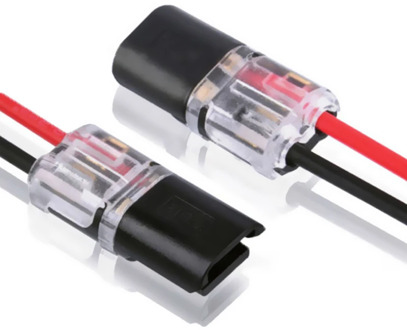 6/10 /50pcs 2pin Pluggable Spring Scotch Lock Cable Connector Wire Quick Splice Connectors Led Light Cable Crimp Terminal Blocks