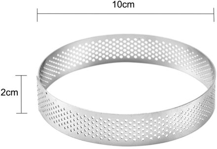 6-10 Cm Ronde Geperforeerde Ademende Mousse Cake Ring non-stick Rvs Cake Ring Cake Tool, ademend Taart Ring 10cm