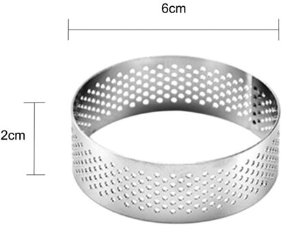 6-10 Cm Ronde Geperforeerde Ademende Mousse Cake Ring non-stick Rvs Cake Ring Cake Tool, ademend Taart Ring 6cm