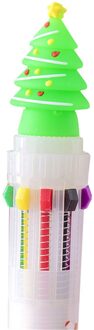 6/10 Kleur Leuke Cartoon Kerst Balpen Olie Pen Voor Student Multi Kleur 0.5Mm Voor Handschrift Lad christmas tree 10 Co
