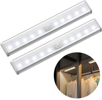 6/10 LEDs PIR LED Motion Sensor Light Cupboard Wardrobe Bed Lamp LED Under Cabinet Night Light For Closet Stairs Kitchen 4.7 A1