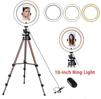 6/10inch LED Ring Light Camera Light Makeup Selfie with Tripod Phone Holder Video light for Mobile Phone Accessories 10 duim