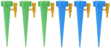 6/12/18 Pcs Auto Drip Irrigatie Watering Systeem Druppelaar Spike Kits Tuin Huishoudelijke Plant Bloem Automatische Waterer Gereedschap 6stk veelkleurig