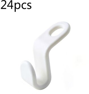 6/12/24Pcs Multifunctionele Garderobe Ruimtebesparend Hanger Haak Kapstok Plastic Closet Stack hanger Rack Slaapkamer Opslag Haak 24stk