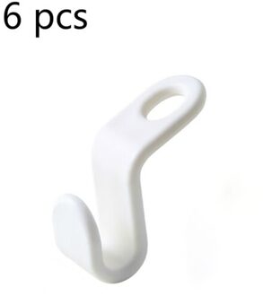 6/12/24Pcs Multifunctionele Garderobe Ruimtebesparend Hanger Haak Kapstok Plastic Closet Stack hanger Rack Slaapkamer Opslag Haak 6stk