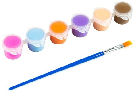 6/12 Kleuren Acrylverf Diy Handgemaakte Schilderij Art Materialen Muur Gips Standbeeld Graffiti Kinderen Schilderen B 3ml