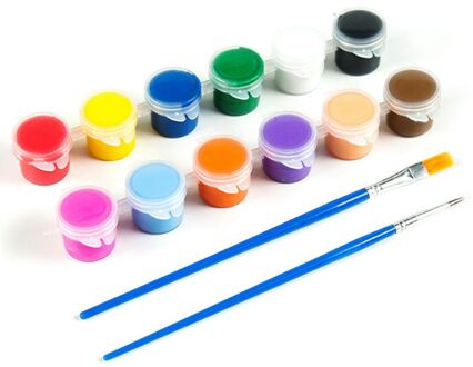 6/12 Kleuren Acrylverf Diy Handgemaakte Schilderij Art Materialen Muur Gips Standbeeld Graffiti Kinderen Schilderen C 3ml