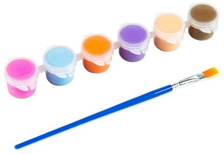 6/12 Kleuren Acrylverf Diy Handgemaakte Schilderij Art Materialen Muur Gips Standbeeld Graffiti Kinderen Schilderen E 5ml