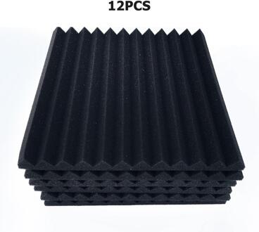 6/12 Pcs 300X300X25 Mm Geluiddichte Schuim Panelen Absorptie Spons Geluid Stop Absorptie Spons Drum kamer Accessoires Katoen Board 25mm 12stk
